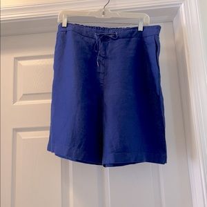 NWT Chico’s royal blue linen shorts. Size 1